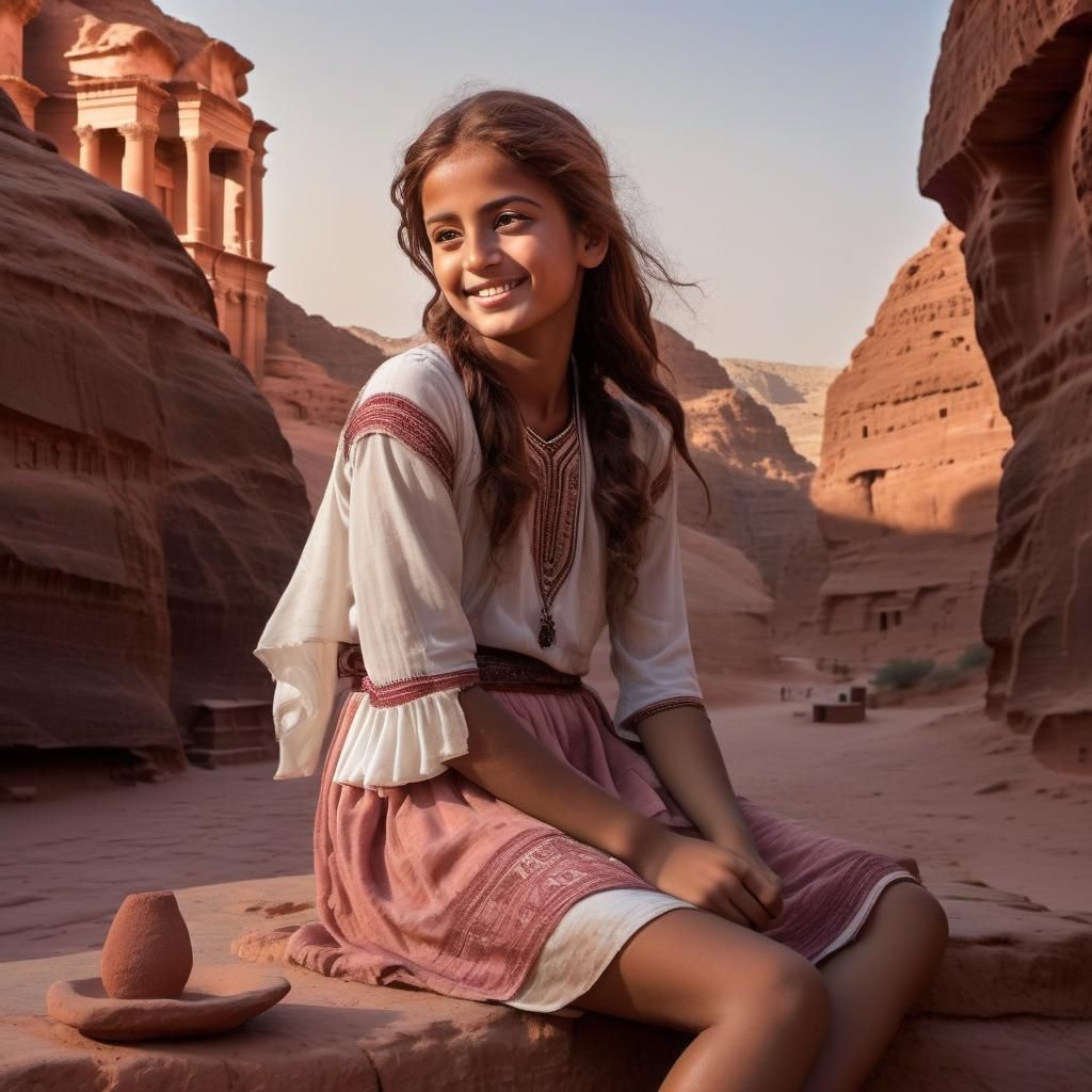 Petra, Jordan, beduin girl