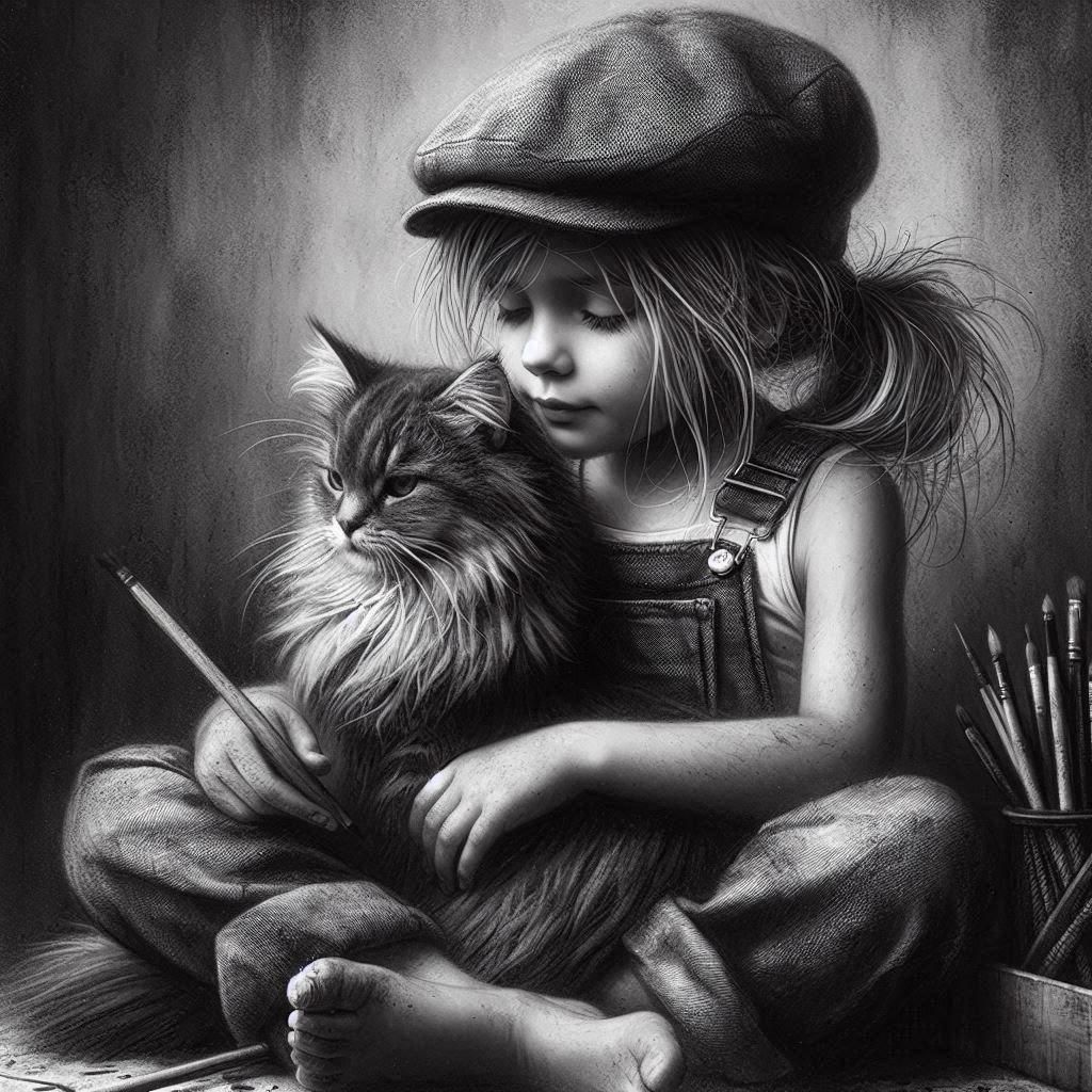 Classic Charcoal Drawing