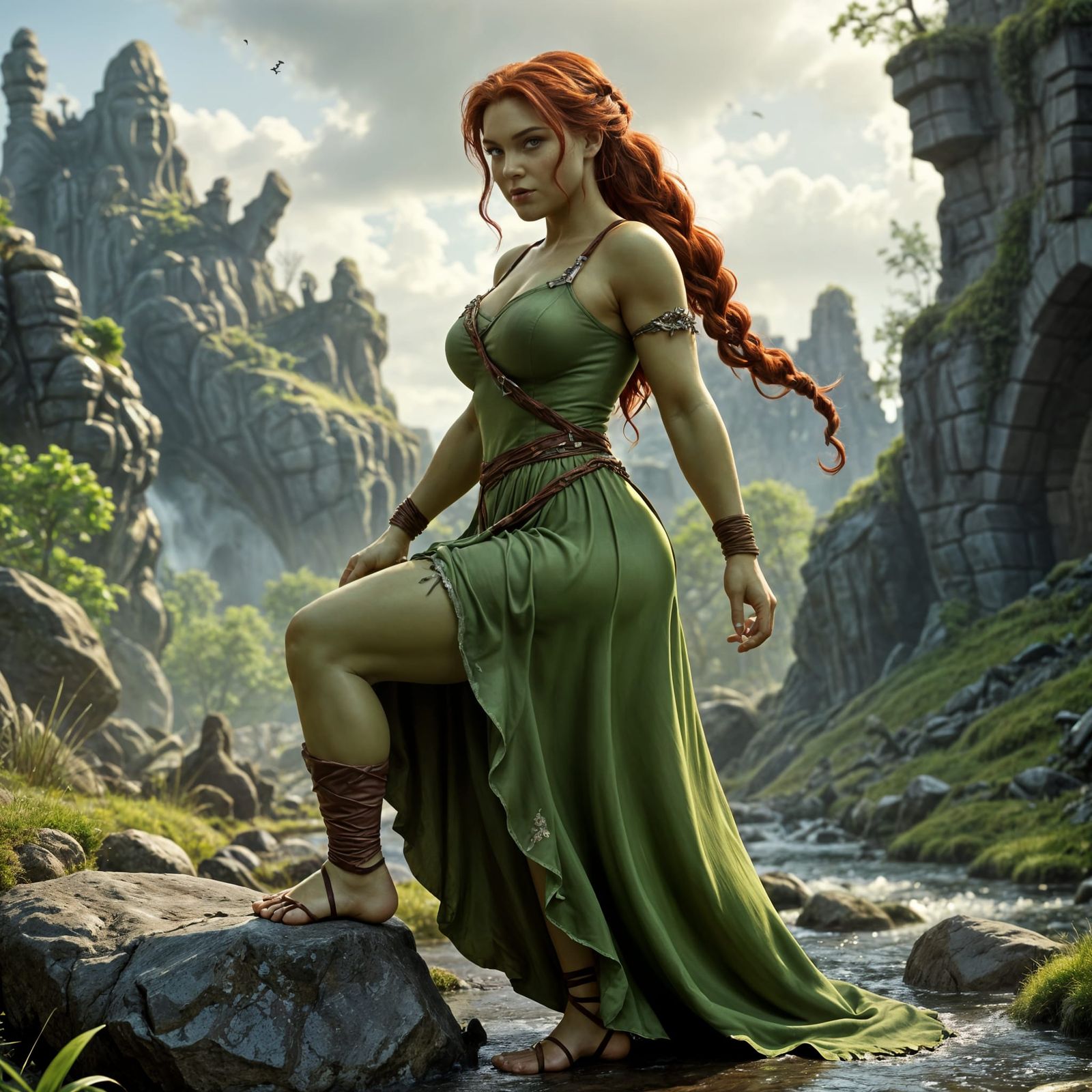 Princess Fiona Ogre Form in Comic Book Art