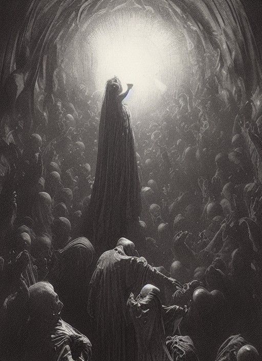 Horror Godmother in Gustave Doré Style