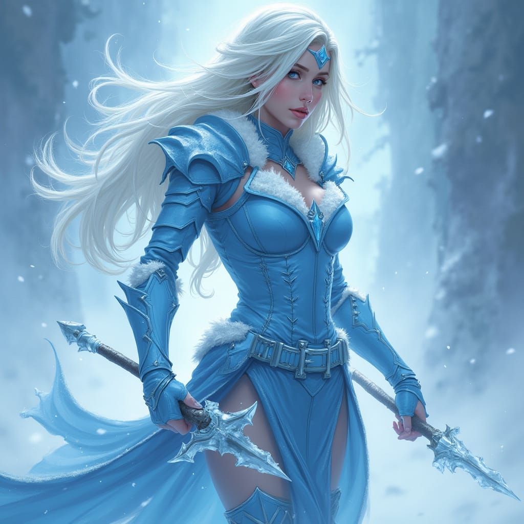 Ethereal Ice Rogue with Magical Aura