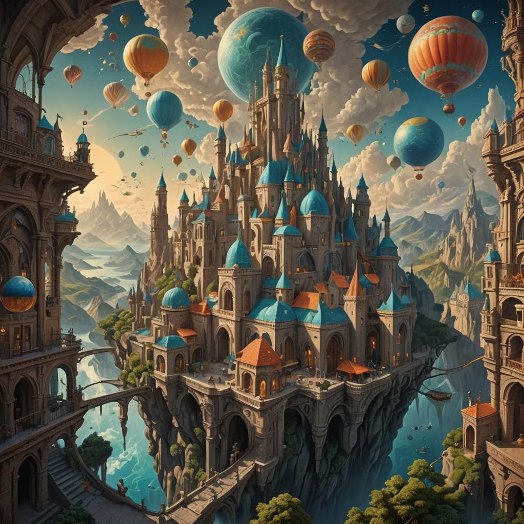 Celestial Kingdom: Surreal Fantasy Concept Art