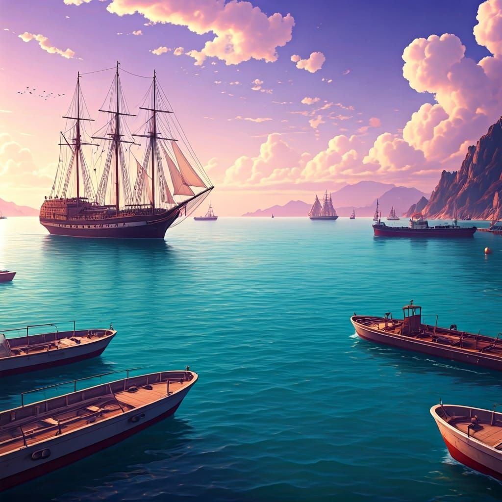 Turquoise  and  Purple