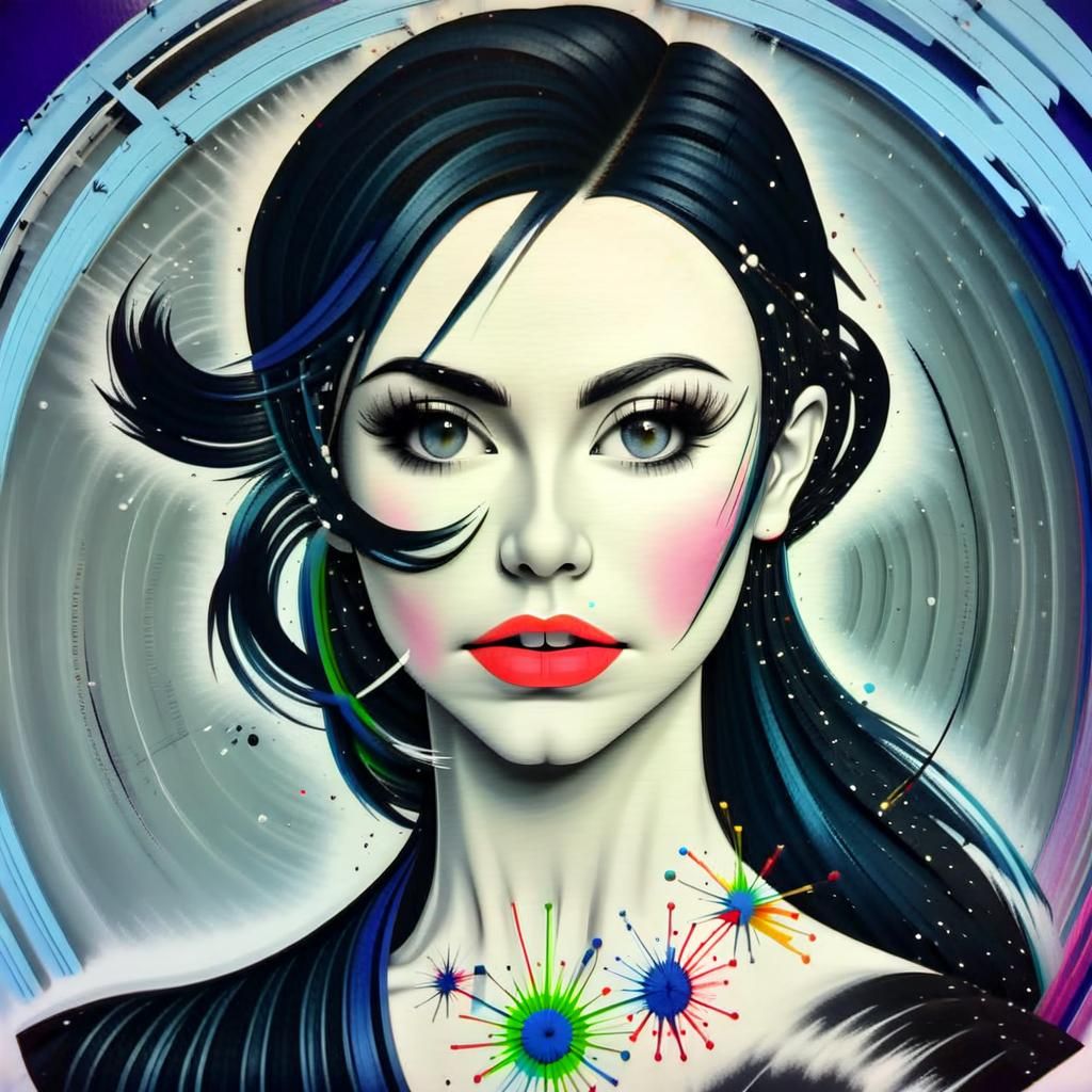 Vibrant Geometric Patterns in a Spirograph Art Piece