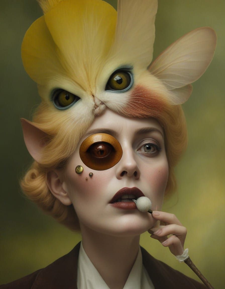 Bemused Feline-Faced Hat