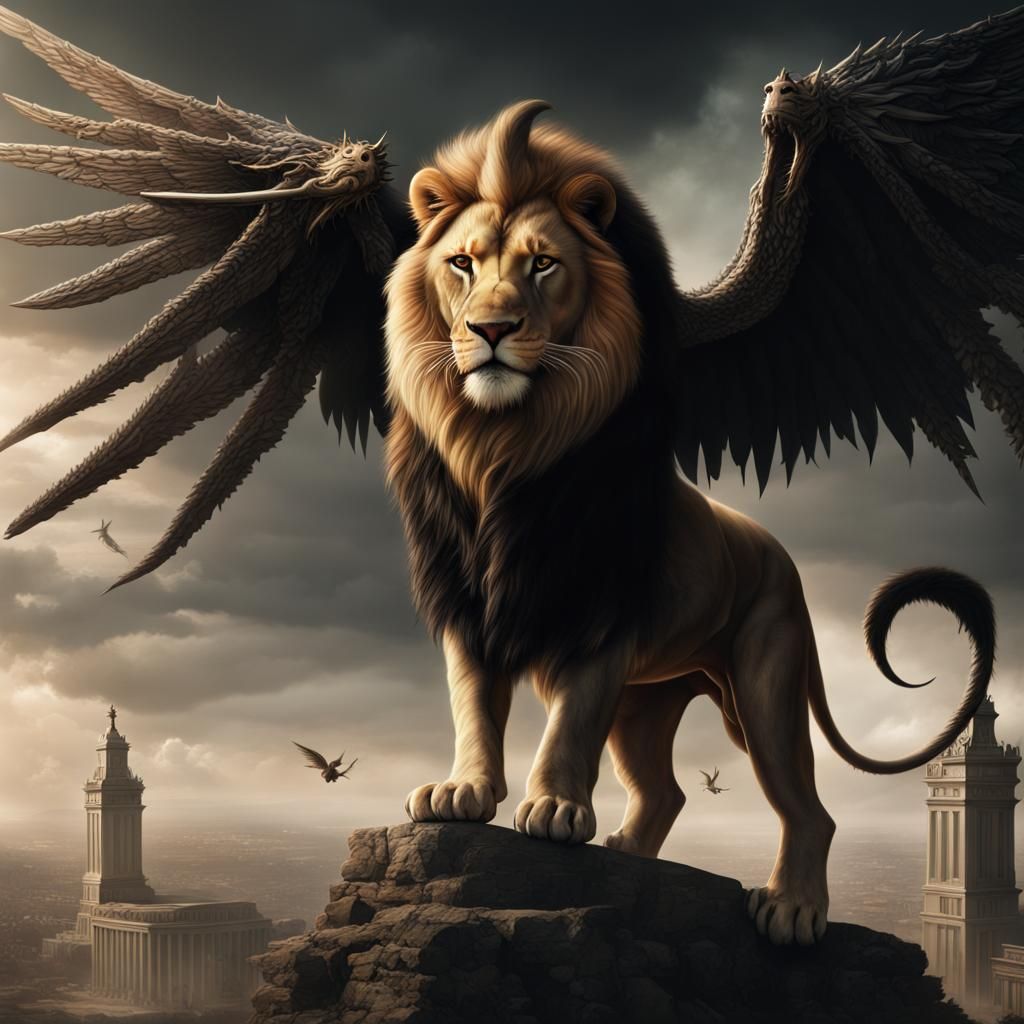 Chimera: Lion, Goat, and Dragon Hybrid Creature