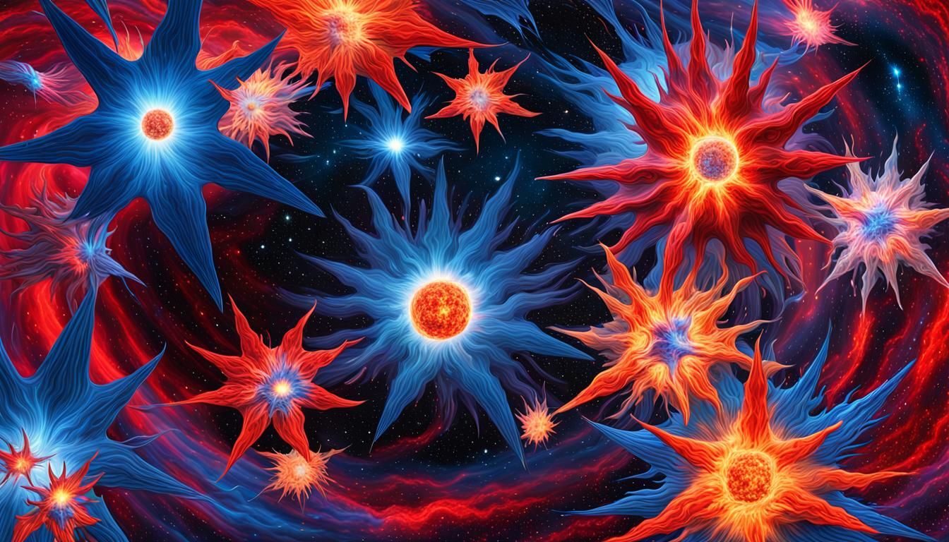 Cosmic Plasma Maelstrom with Sirius Star in 8K