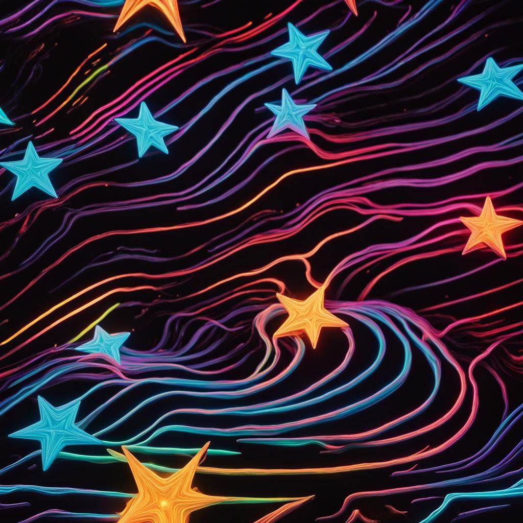 Vivid Impasto Starbirth with Electromagnetic Coils