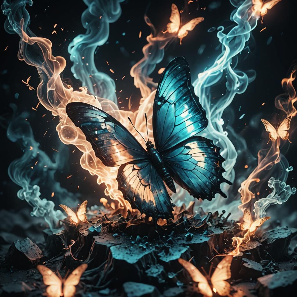 Ethereal Butterfly in Chaos Magic Style