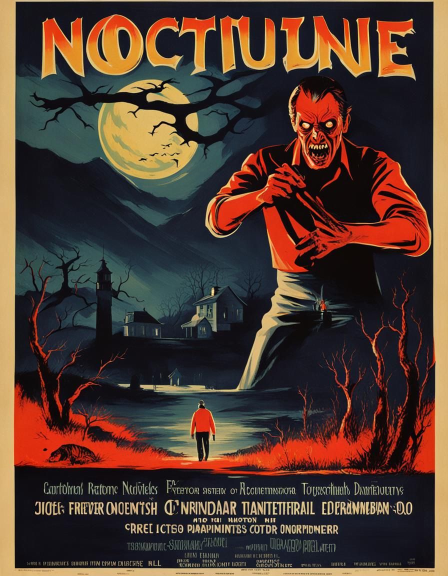 Retro Horror Movie Poster Design
