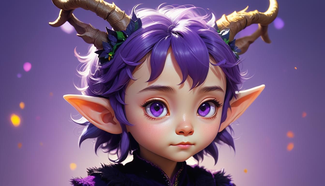 Adorable Elf in Dreamlike Surreal Fantasy Art