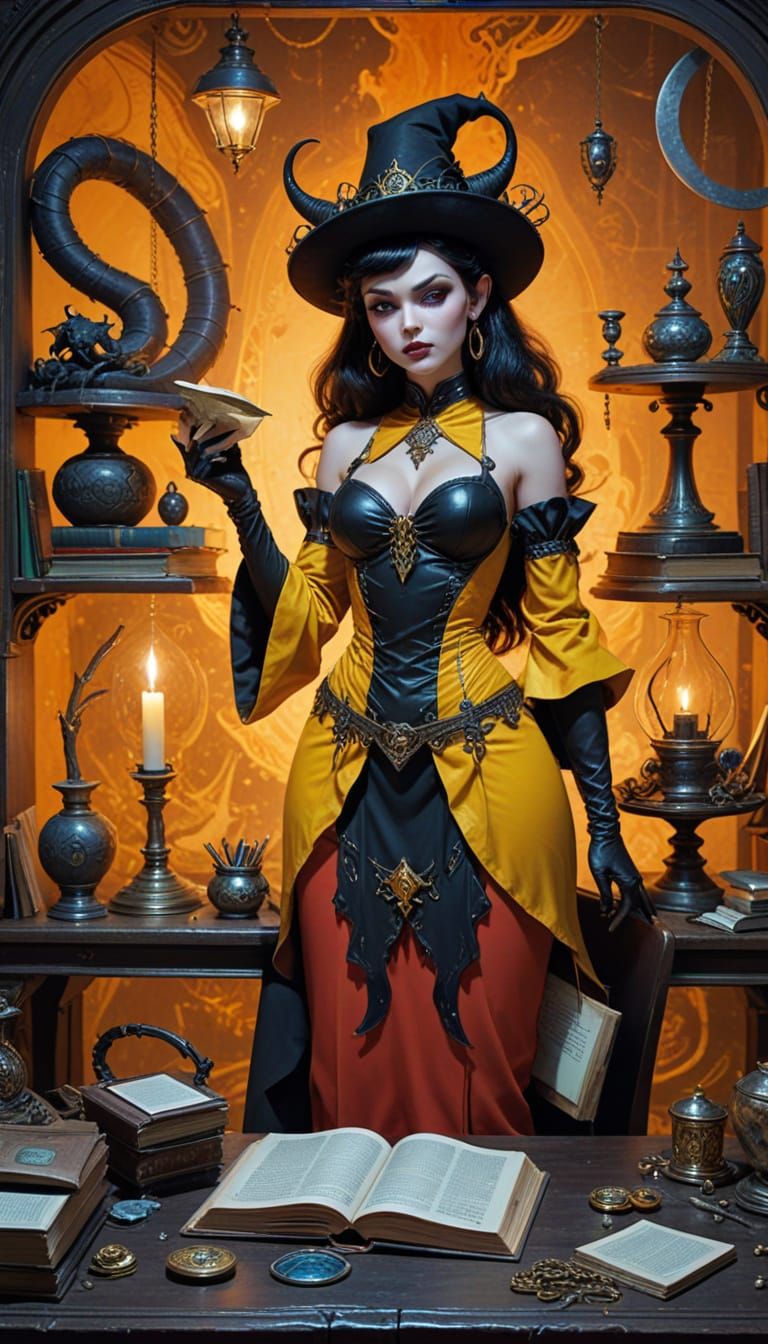 Vintage-Inspired Eerie Magazine Cover Art in the Style of Fl...