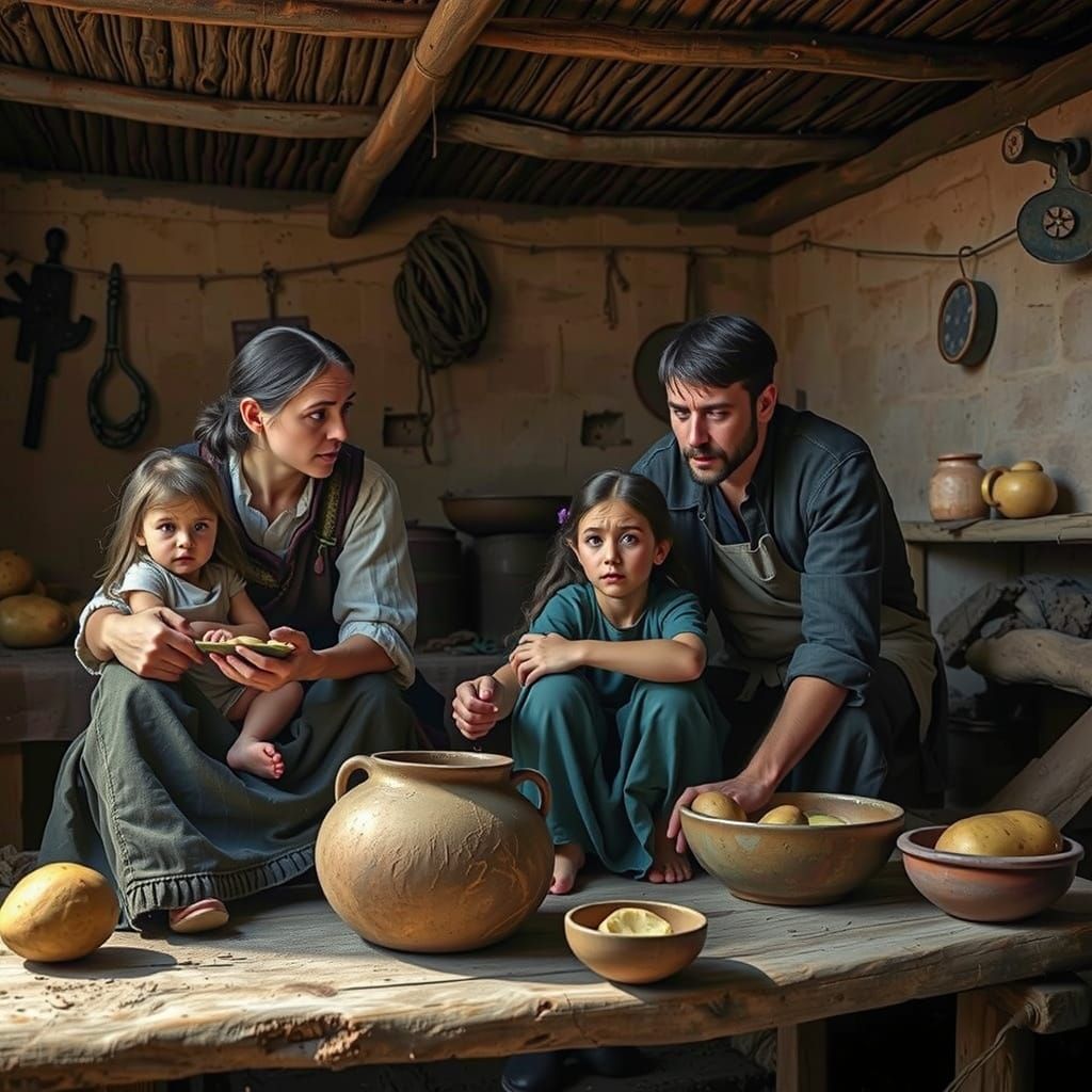 Medieval Peasants' Hunger in a Humble Abode