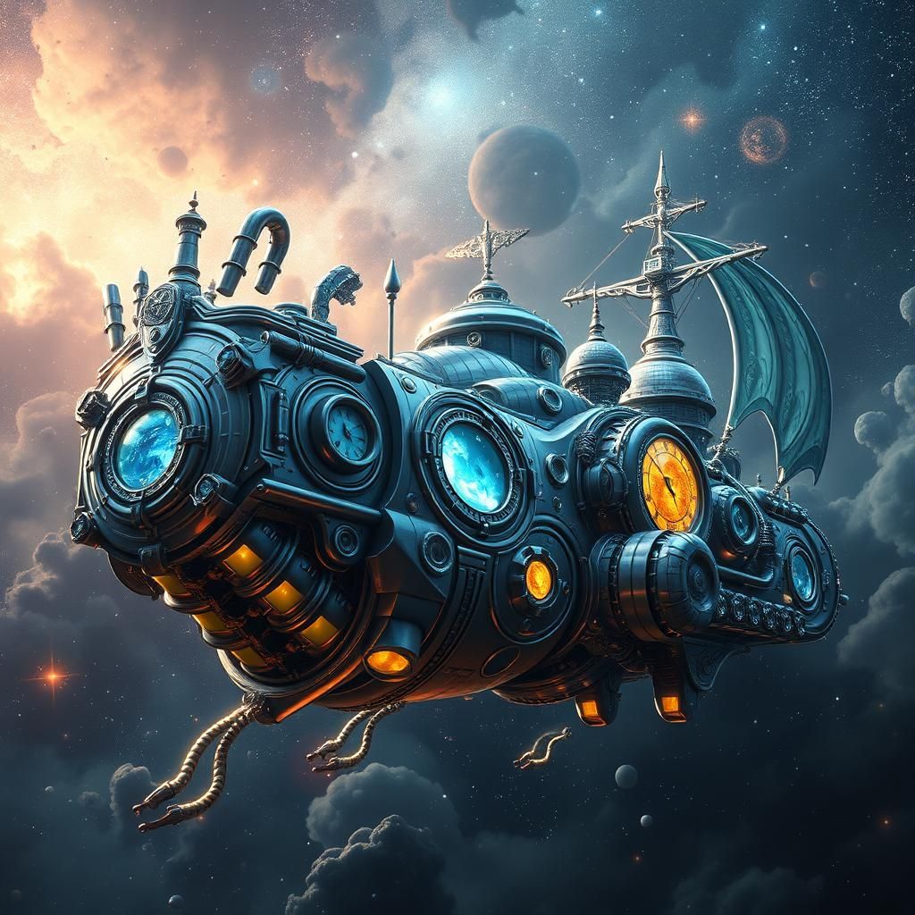 DragonBat Time Vessel in Cosmic Winds