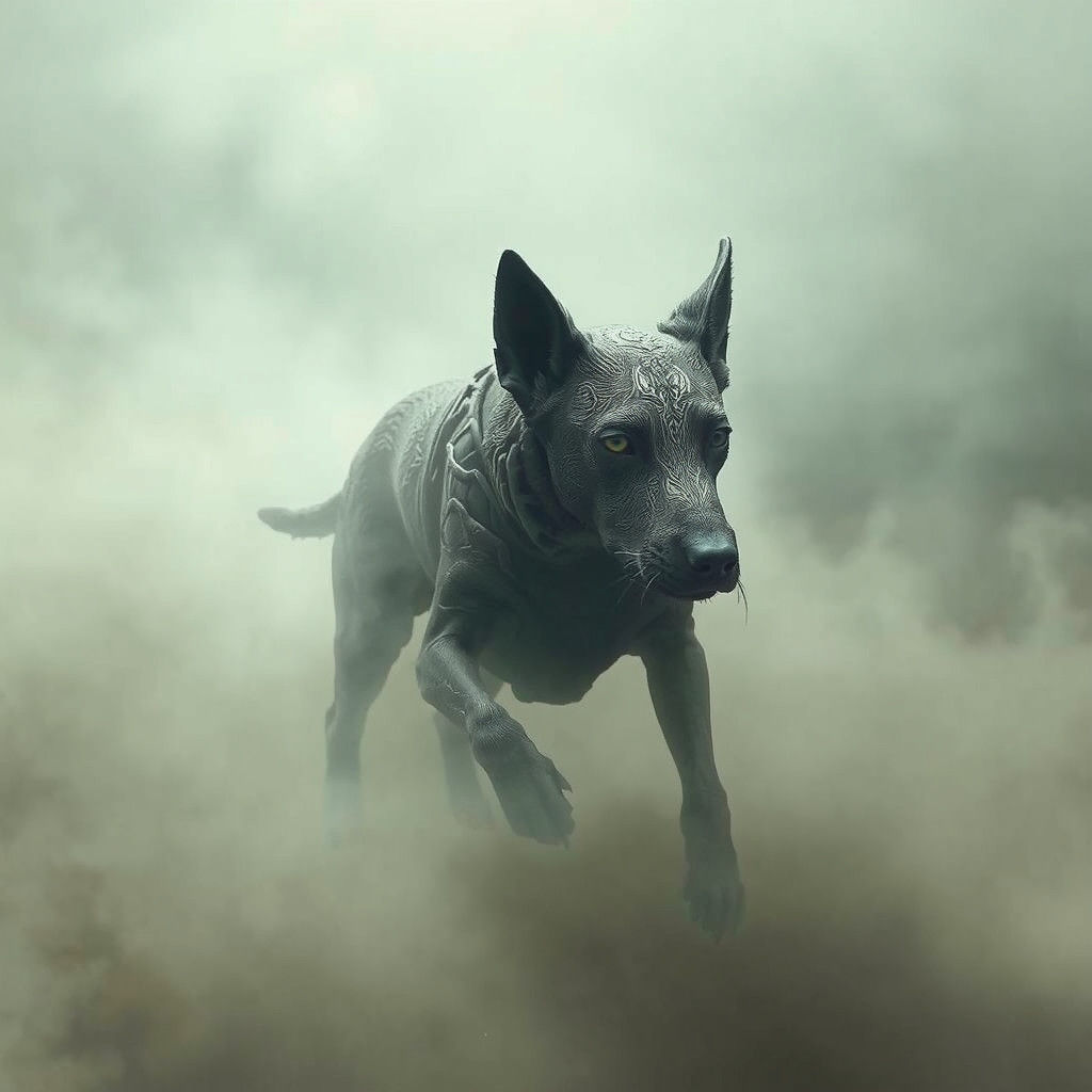 Shimizu Dog Unveils Ancient Mysteries in Giger-Esque Fog