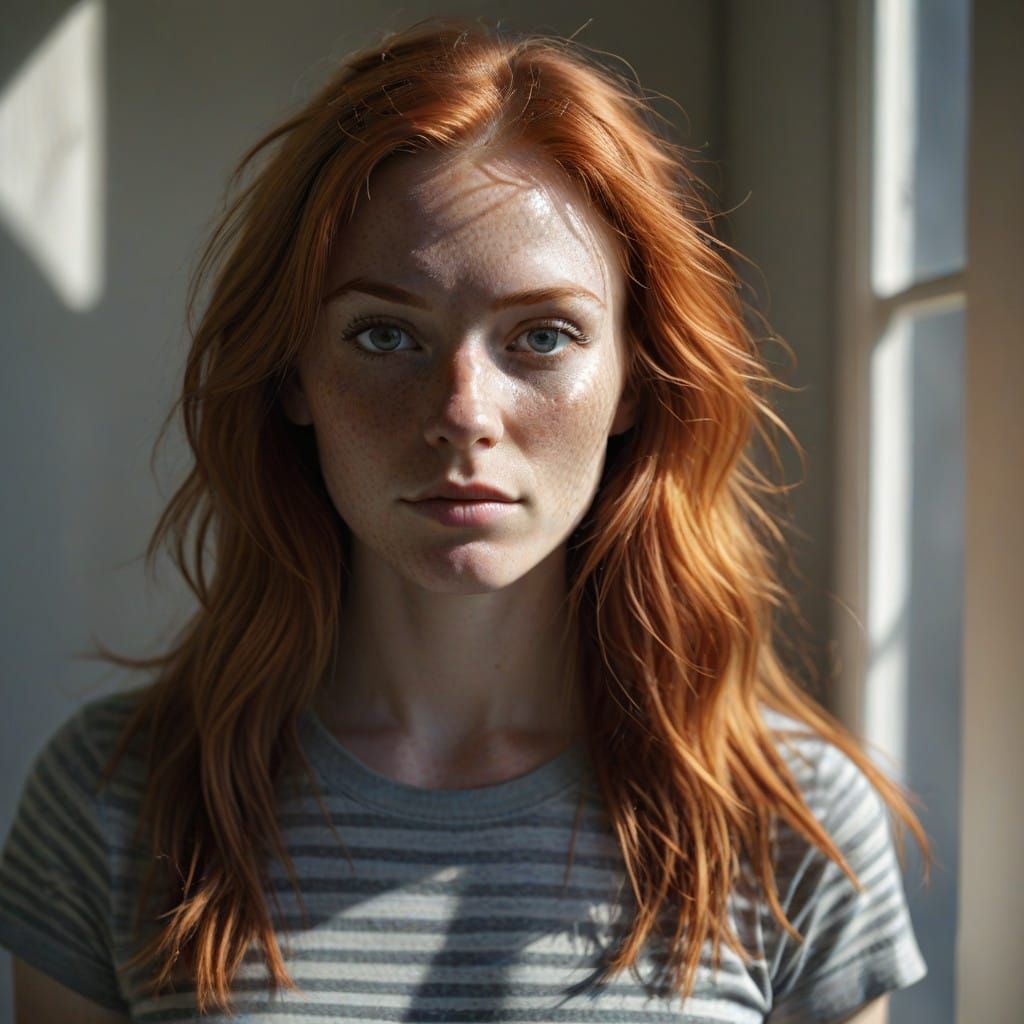 Ginger Haired Woman in Soft Light
