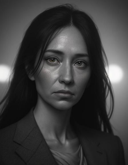 Hyperrealistic Portrait of a Secretary in Cinematic Lighting
