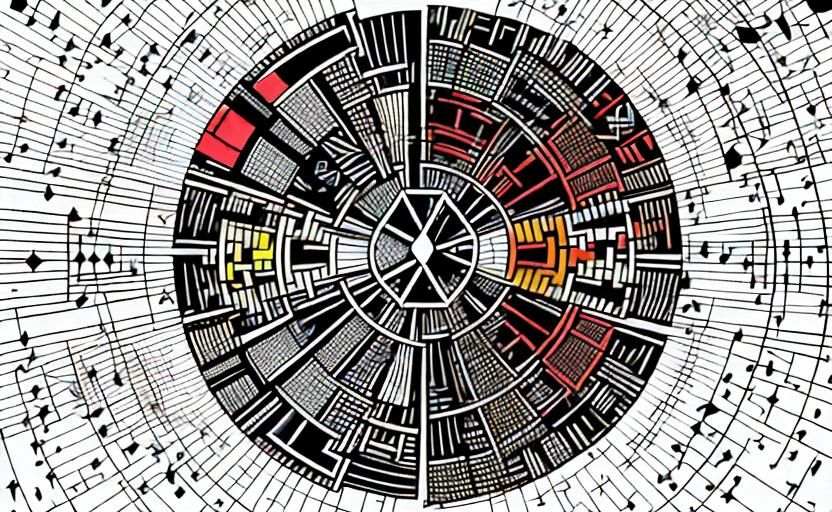 Abstract Graphic Score Inspired by Experimental Music