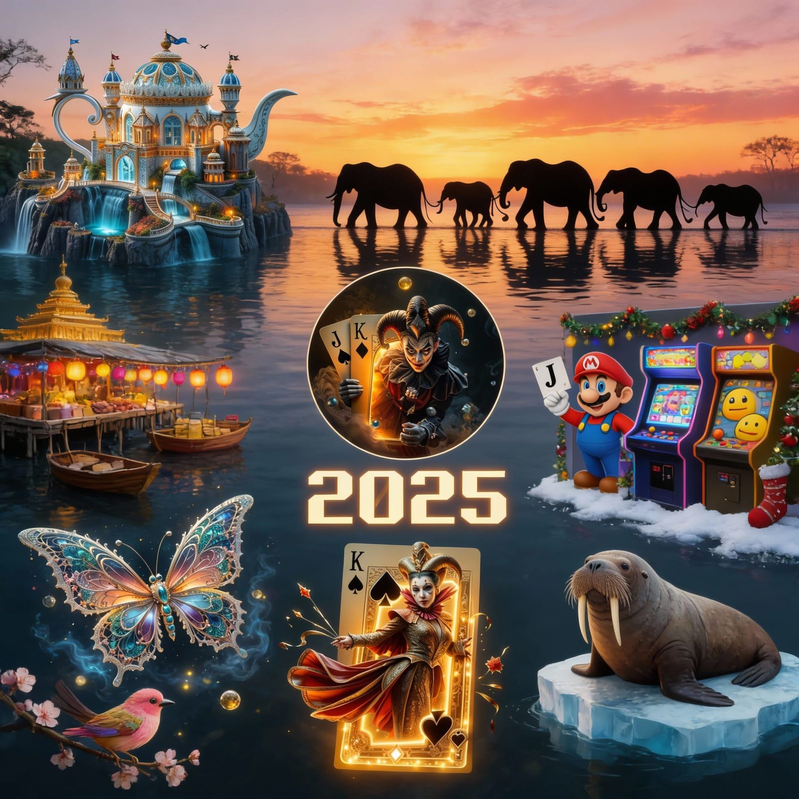 AI Collage of 2025 Artworks