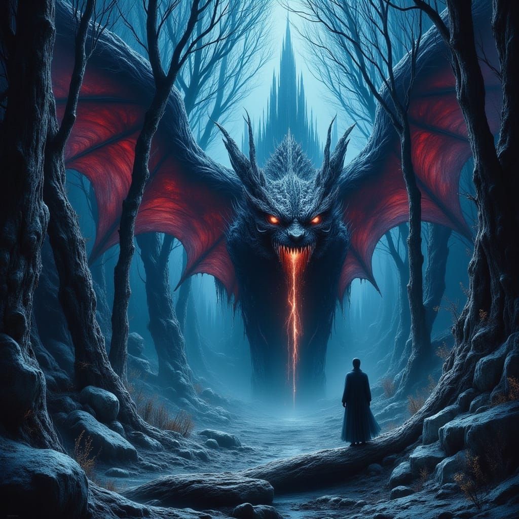 Ominous Dragon in Dream Woods, Cold as Ice