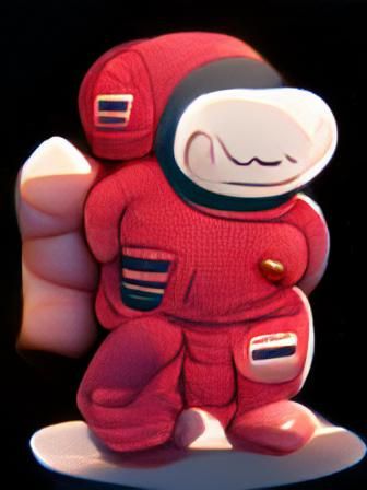 Small Red Bean-Shaped Astronaut