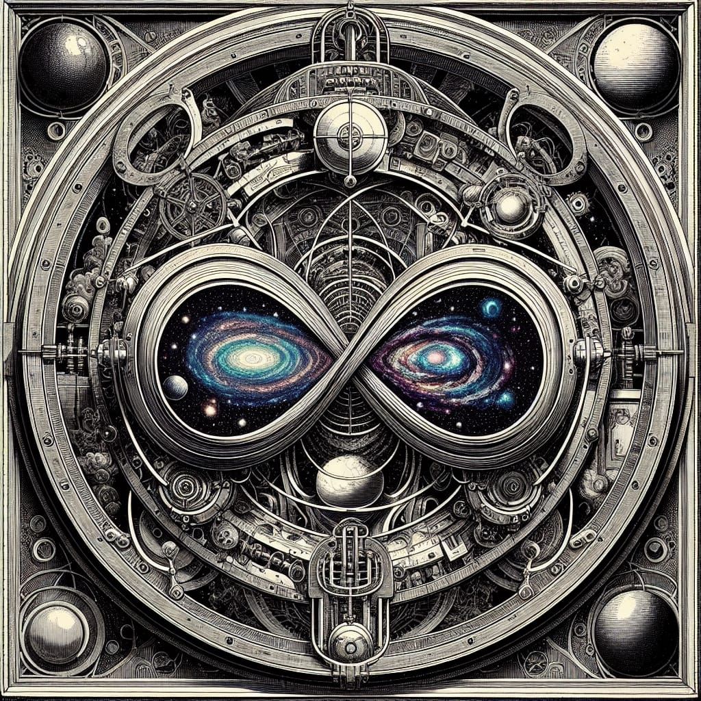 Cosmic Infinity Generator Displaying Parallel Universes