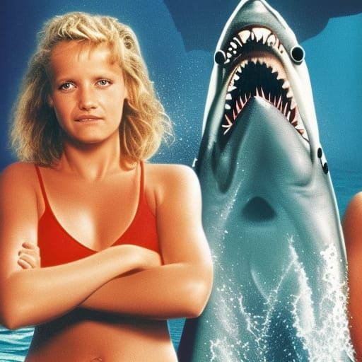 Jaws 3D: Classic Shark Movie Promotional Poster