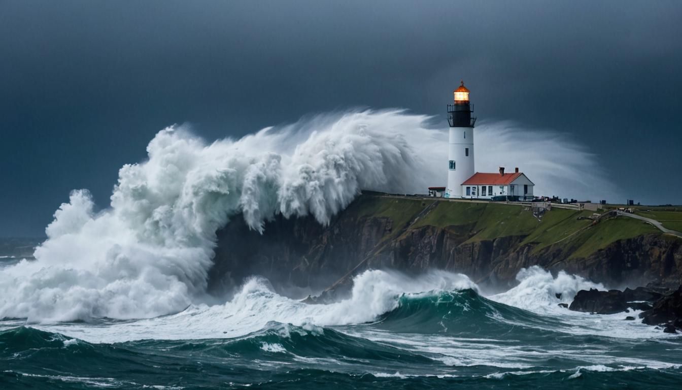 Coastal Storm: A Powerful Windy Scene