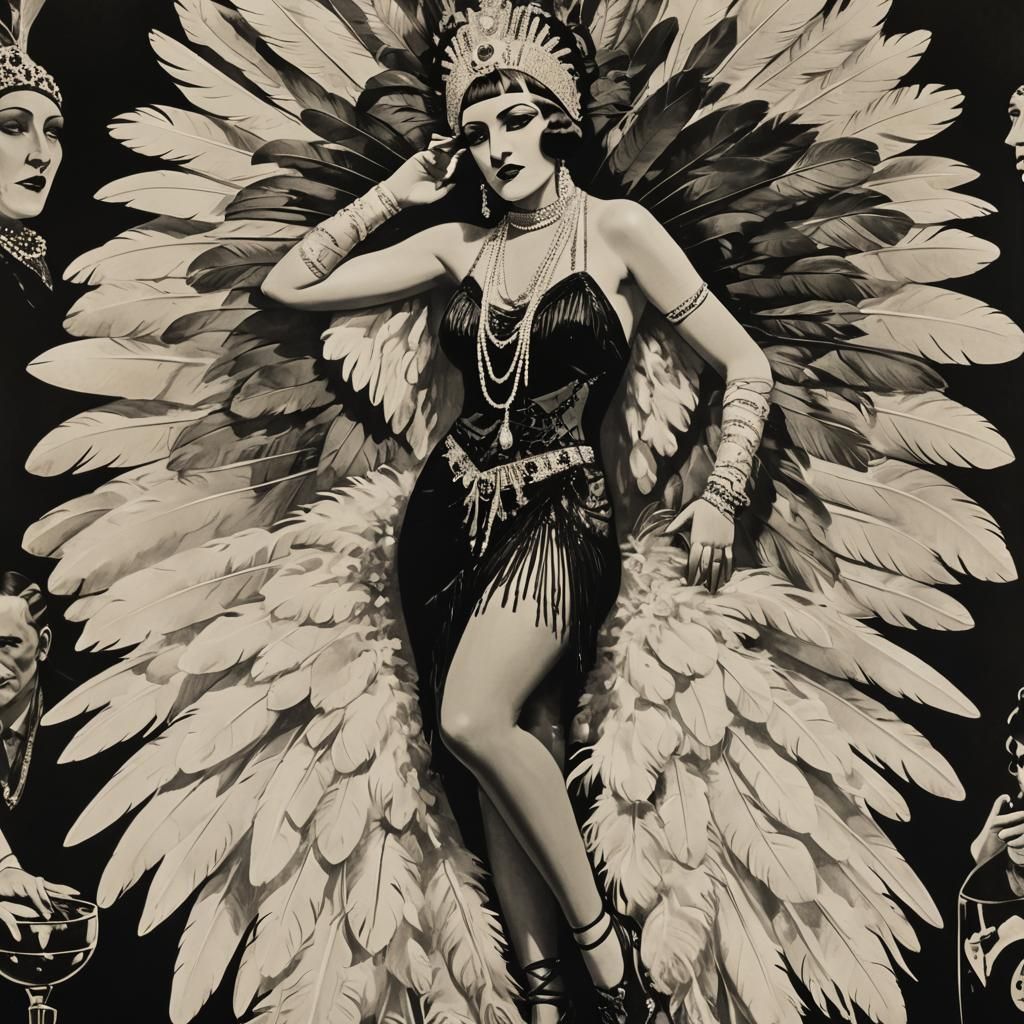 Berlin Cabaret Poster in Weimar Expressionism Style