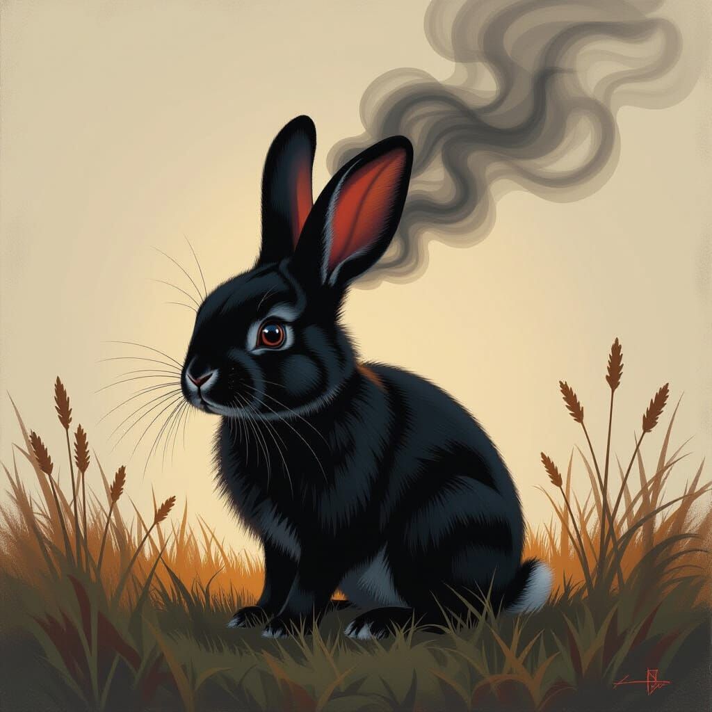Black Rabbit Possessed by Devilish Aura
