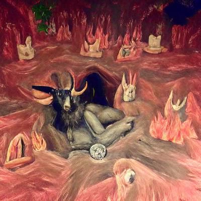Baphomet Meditating in Hell: A Realistic Portrait