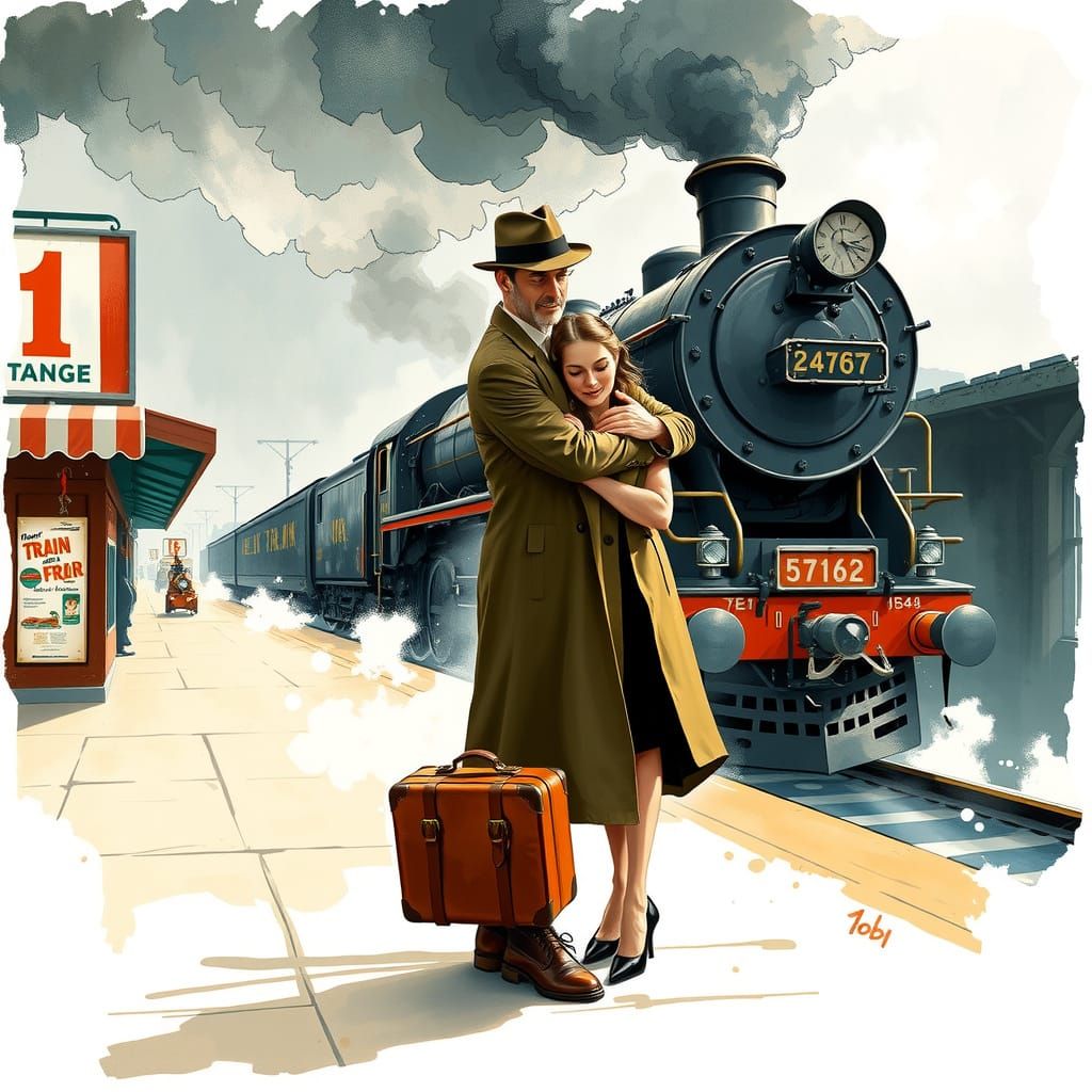 Farewell at the Station: Van Gogh Meets Miyazaki