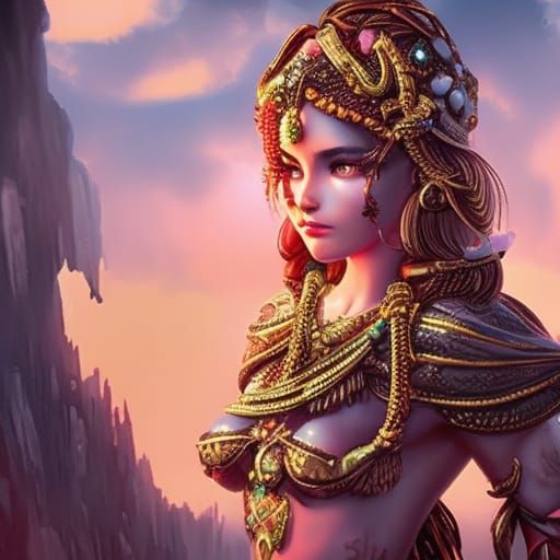 Romantic Female Goddess Concept Art