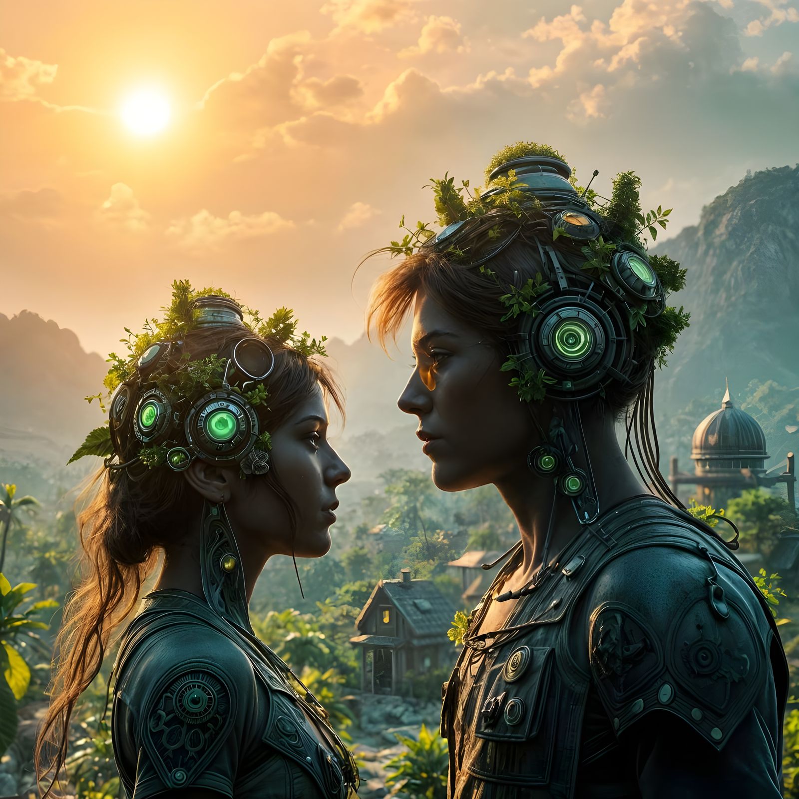 Green Solar Tech Couple.