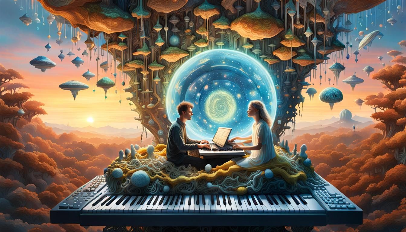 Ethereal Figures Compose Surreal Poems in Dreamy Art