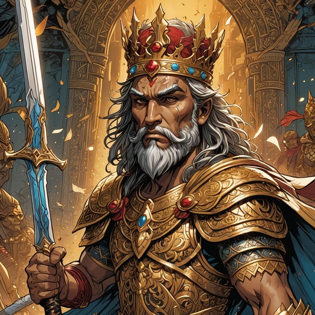 Gilgamesh in Tutu: Comic Book Style Illustration