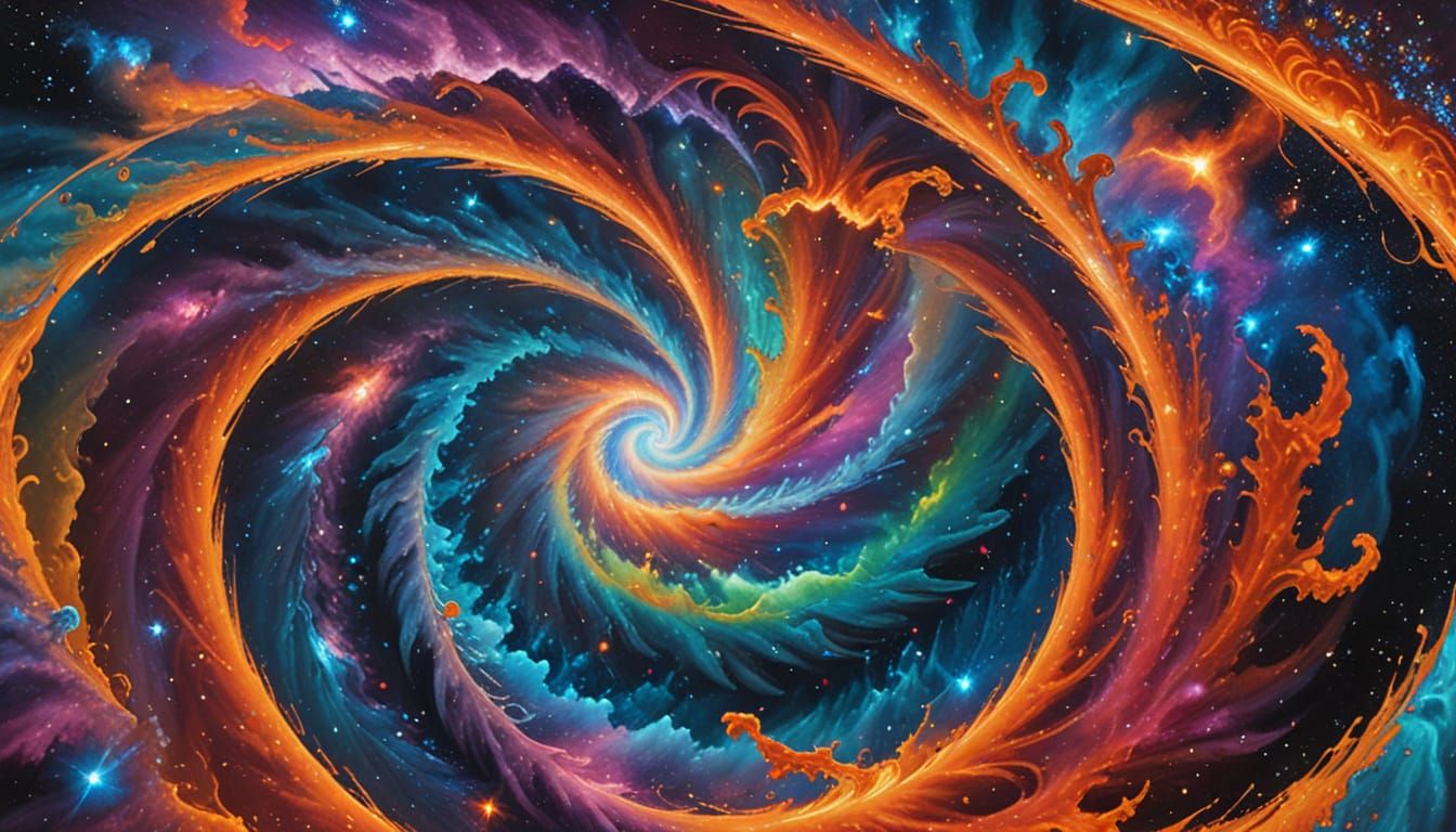 Surreal Cosmic Portraits in Vibrant Iridescent Colors