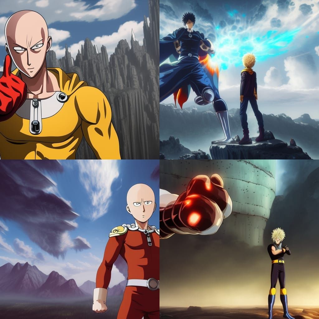 One Punch Man: Detailed Matte Painting