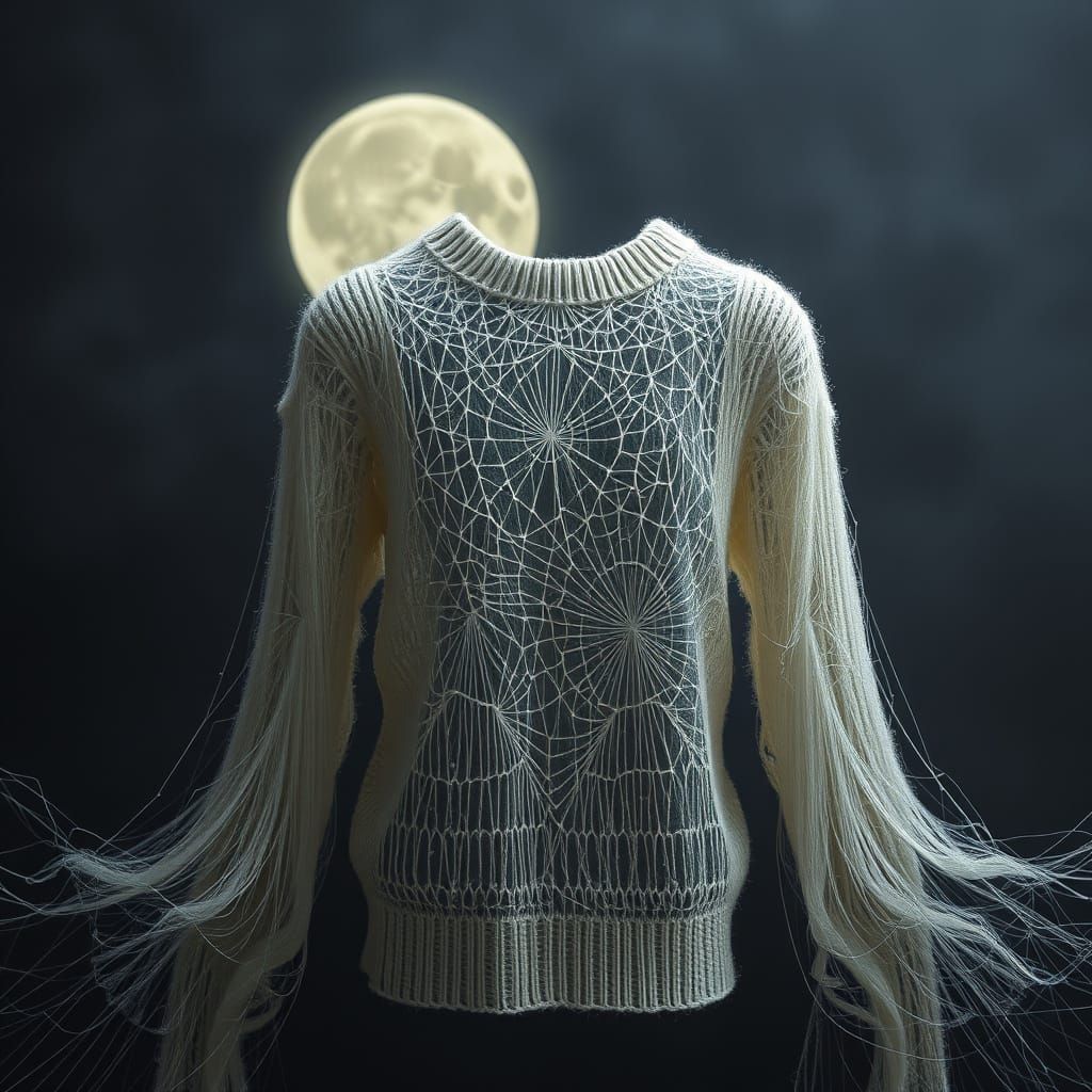 Ethereal Cobweb Sweater in Moonlight