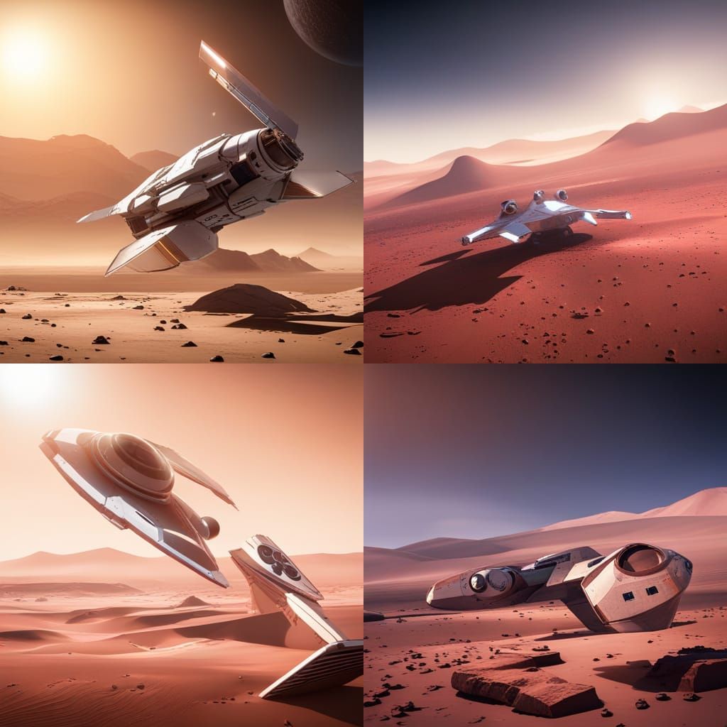 Falcon X Mars Landing: 3D Game Cinematic