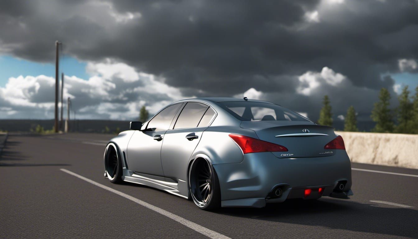 Tuned Infiniti G37 Widebody Sedan on Road