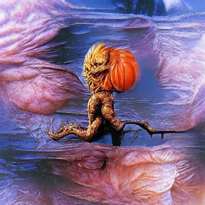 AI Generated Image of Pumpkin Head