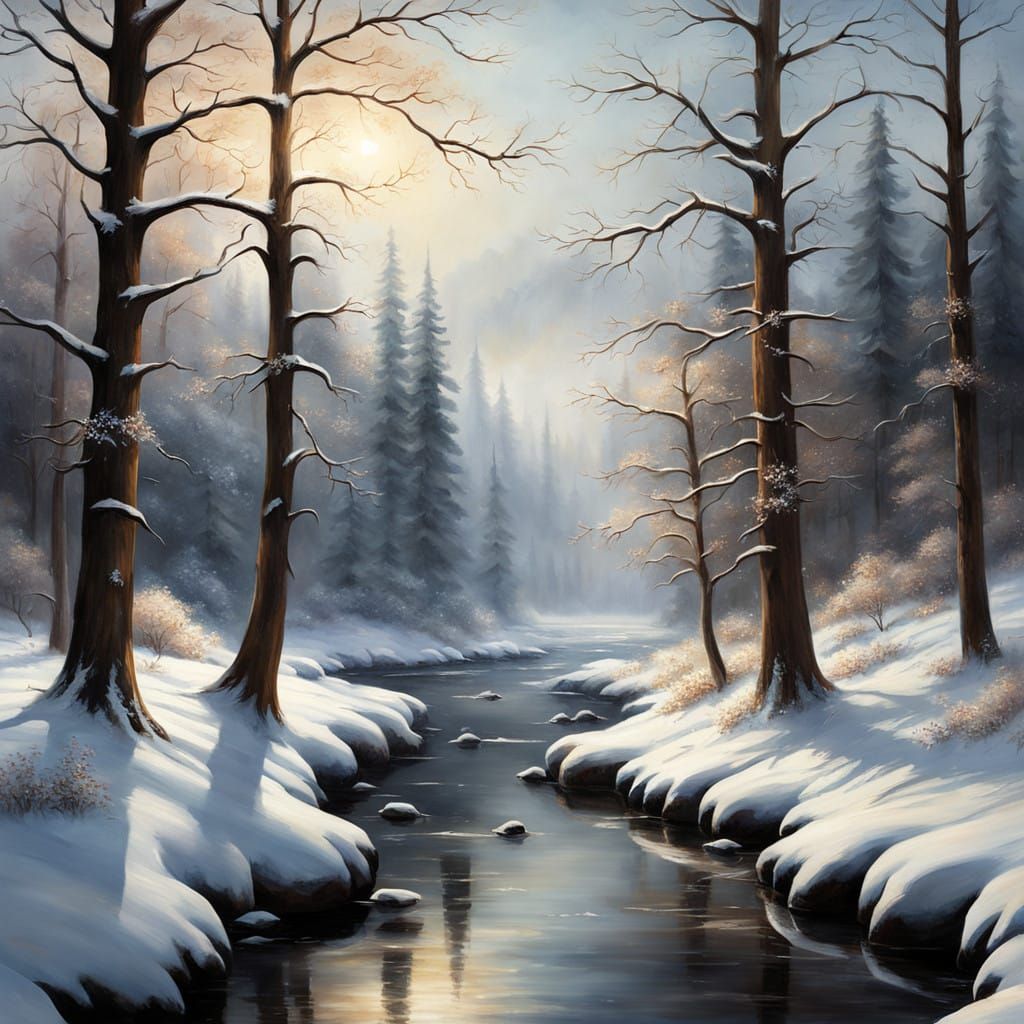 Elegant Winter Wonderland in Gilded Light