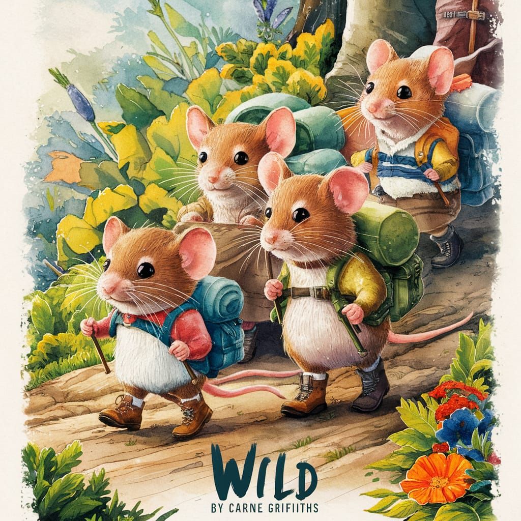 Watercolor Movie Poster: Wild Mice Adventure