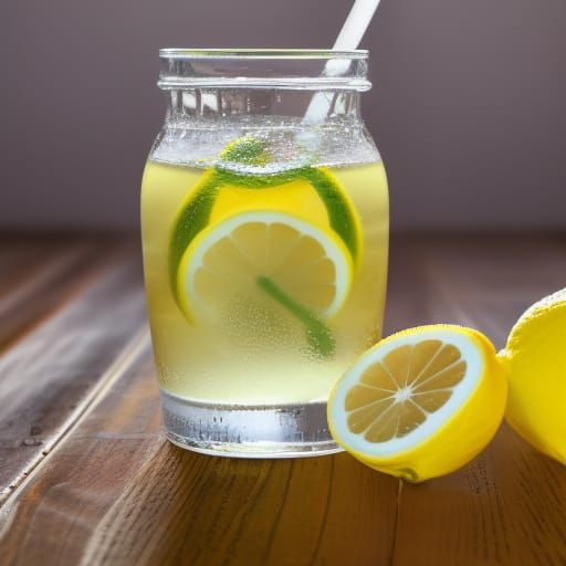 Refreshing Lemonade: Hyperrealistic Professional Photography