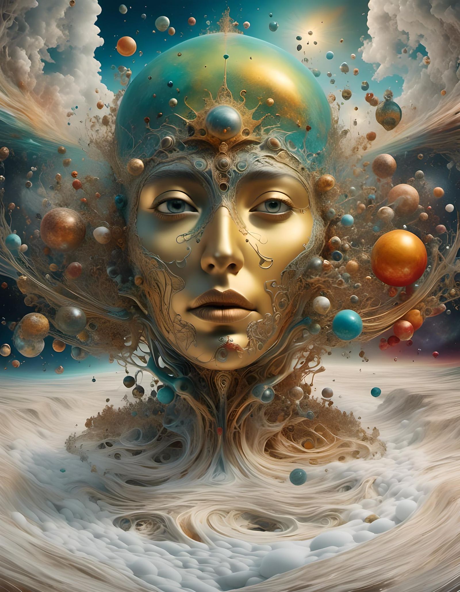 Divine Universe: A Surreal Digital Oil Painting