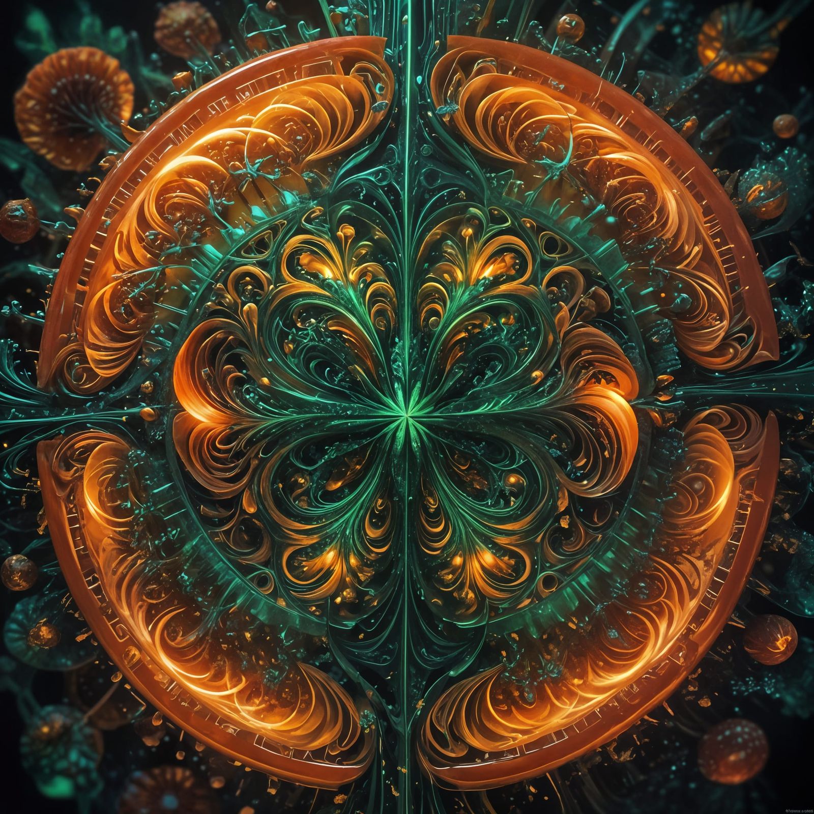 A slice of tomatoe arranged in an infinite fractal pattern