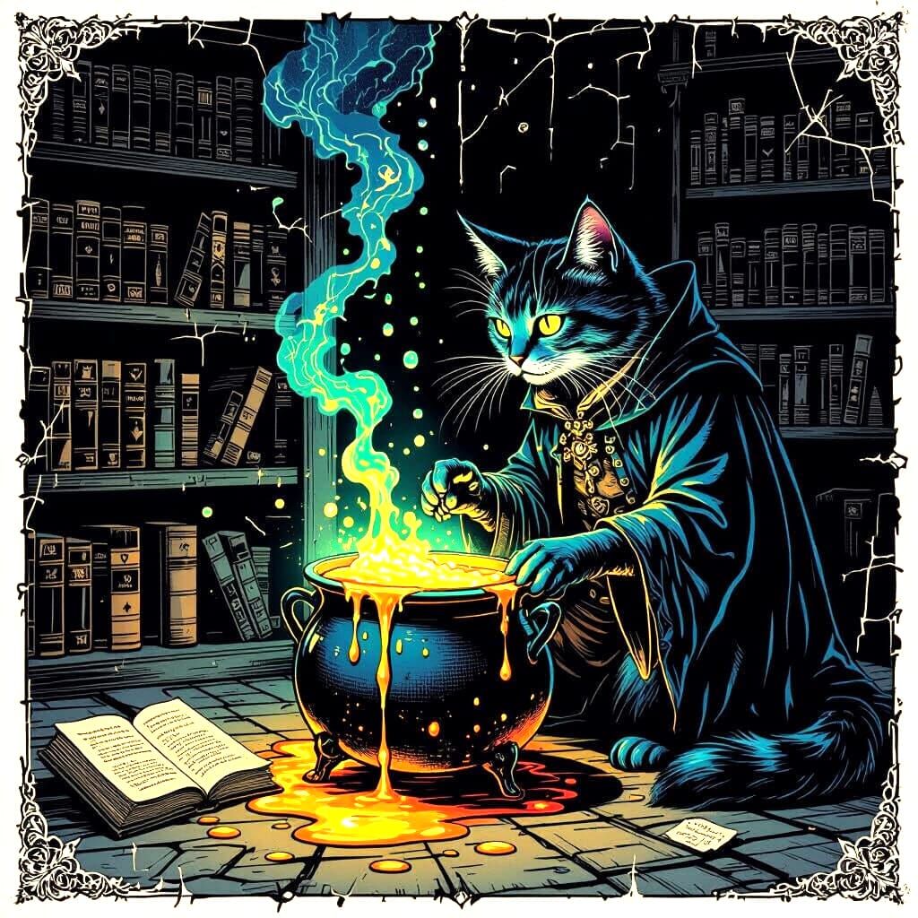 Spectral Cat Alchemist's Melting Cauldron