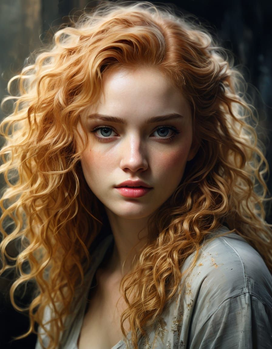 Stunning Strawberry Blonde in Dramatic Lighting