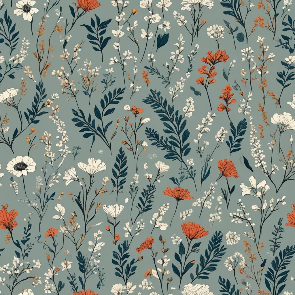 Entwined Feather and Flower Icon in Soft Colors